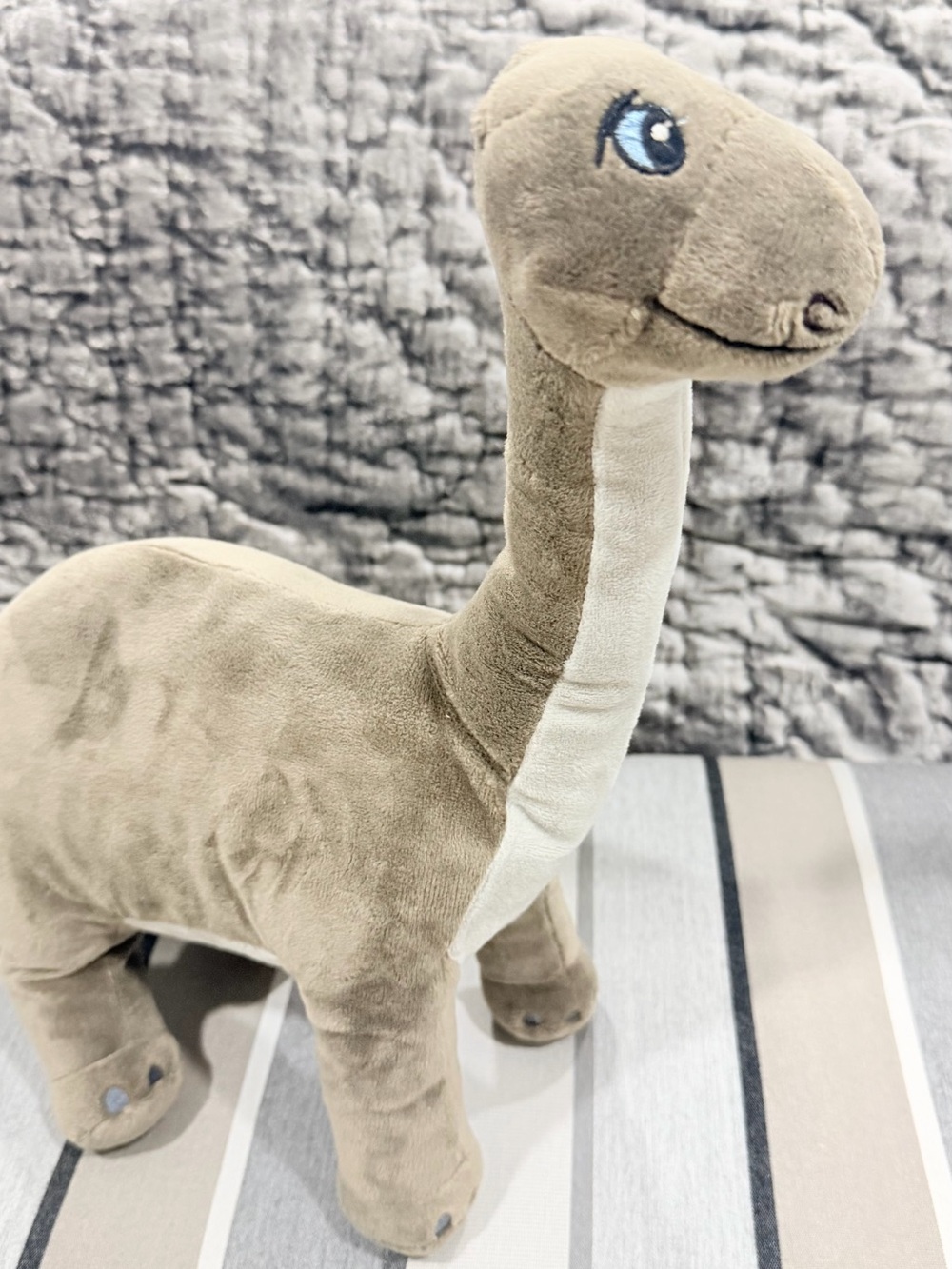 IKEA Brown and Cream Dinosaur Plush